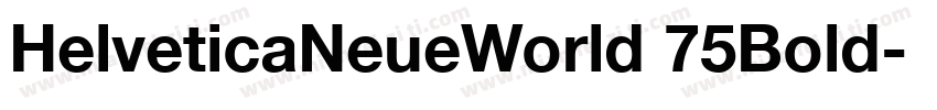 HelveticaNeueWorld 75Bold字体转换